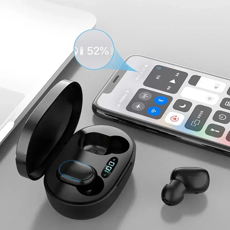 E7S TWS Wireless Headphones Bluetooth Earphone Control Sport Headset Waterproof Microphone Music Earphone Work on All Smartphone